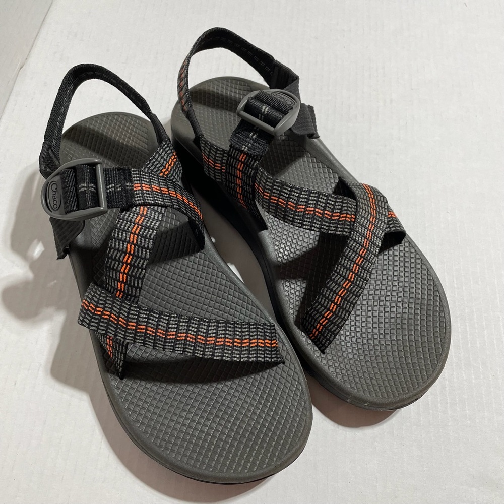 Chaco Like New - ZCloud orange grey webbing sandal hiking outdoor men size 11